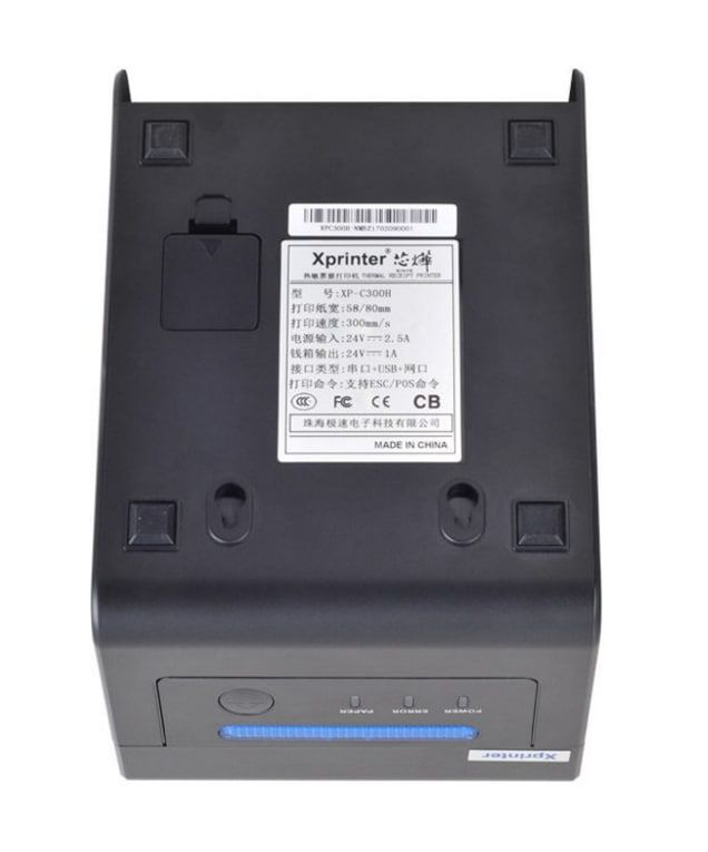 Принтер чеків Xprinter КУХОННИЙ XP-C300H Ethernet+USB+rs232 з дзвінком та світло індикацією