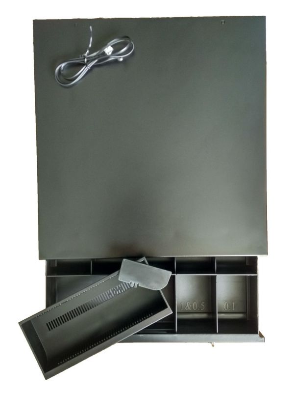 Грошовий ящик JEPOD JP-001 (QY-405A) металевий 5 купюр 4 монет чорний