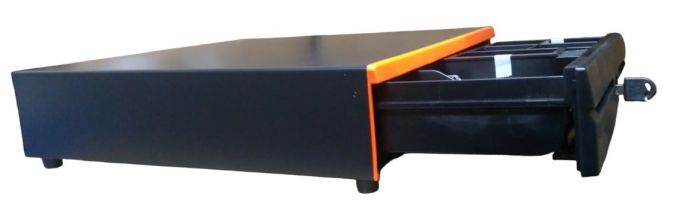 Грошовий ящик JEPOD A-4043 помаранчева смуга металевий 7 купюр 5 монет