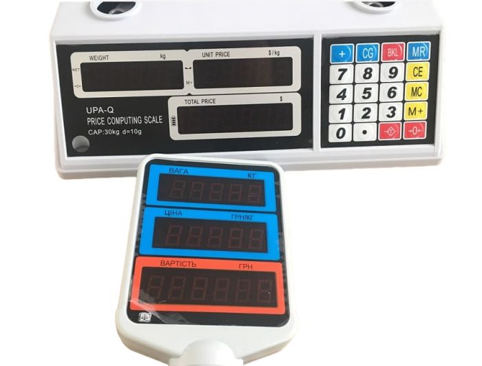 Ваги торгові англ/укр версія NOVO ВТД Т2 ЖК ( model : APD-QT ) без підключення до ПК