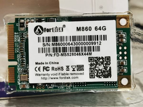 Карти пам'яті mSATA SSD 64GB  "forDISK M860"