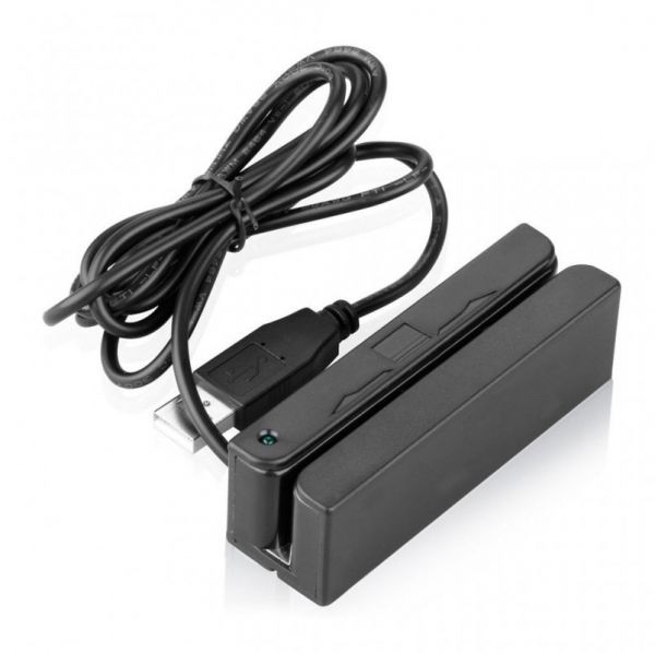 Зчитувач магнітних смуг карт MSR mini, 3 доріжки, універсальний, чорний