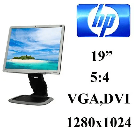 Монітор 19"  HP L1950G VGA DVI + кабеля 220в та VGA, Б/В