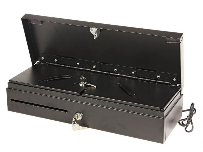 Грошовий ящик вертикальний металевий  Flip Top VIOTEH FT-460 (ECD-170B) з інкасацією чорний