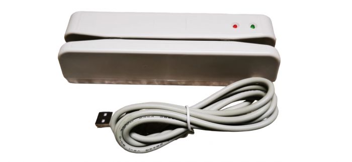 Зчитувач магнітних смуг карт MSR400, одна доріжка, білий