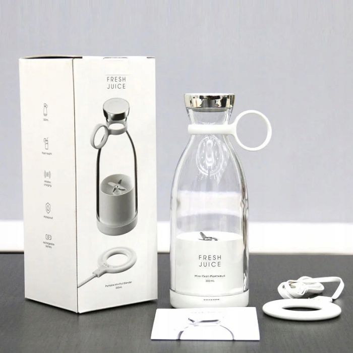 Портативний блендер Fresh Juice ОРИГІНАЛ білий 350 мл акумуляторний бездротовий