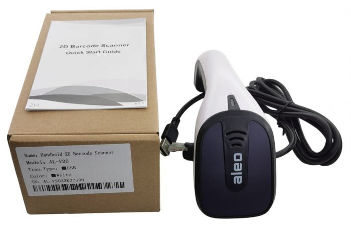 Сканер дротовий ALEO AL-V20 фотосканер 2D,1D QR коди