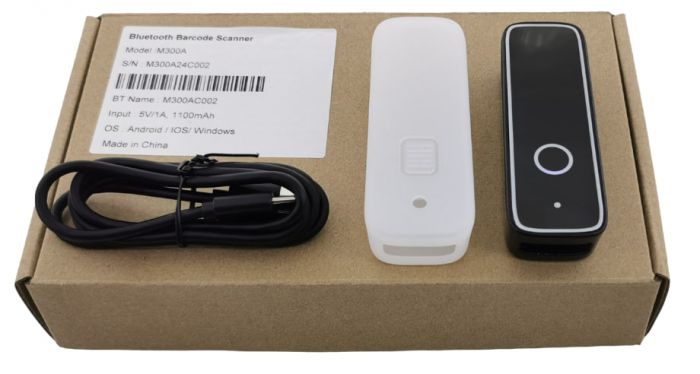 Сканер бездротовий ALEO AL-M300S міні Bluetooth сканер HS-M300 CCD CCD 1D штрих-коди