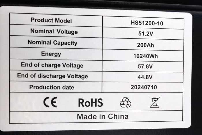 Акумуляторна батарея DELONGTOP 10KWH DL-LFPHS51200 DELONG LIFEPO4 51,2V 200AH Tervix BANKA aleo